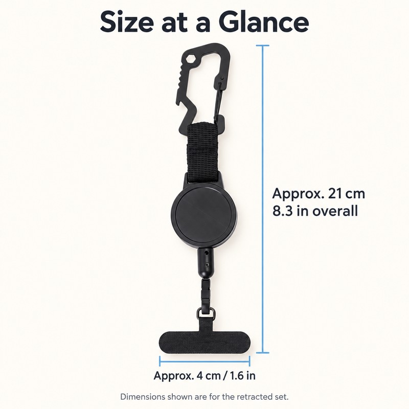 Retractable Phone Lanyard for Everyday Carry – Clip-On Tether with