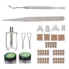 Ingrown Toenail Lifter Set Toenail Patch Sleeves Tweezers Stainless Steel