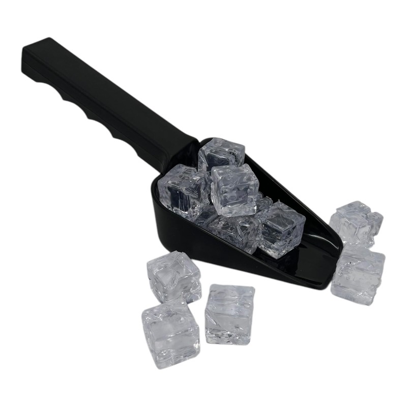 Slotted Ice Scoop 10 oz, Black Plastic, Plastic Scoop, Ice