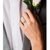 DOLIOX Real Turquoise Ring for Women Heart Shape Genuine Stone