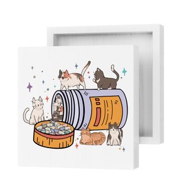 Funny Cat Home Office Decor Mental Health Gifts Desk Decor Accessories Inspirational Rustic Wooden Box Sign Gifts for Psychologist Therapist Counselor Cat Lovers Table Shelf Wall Decorative Quotes