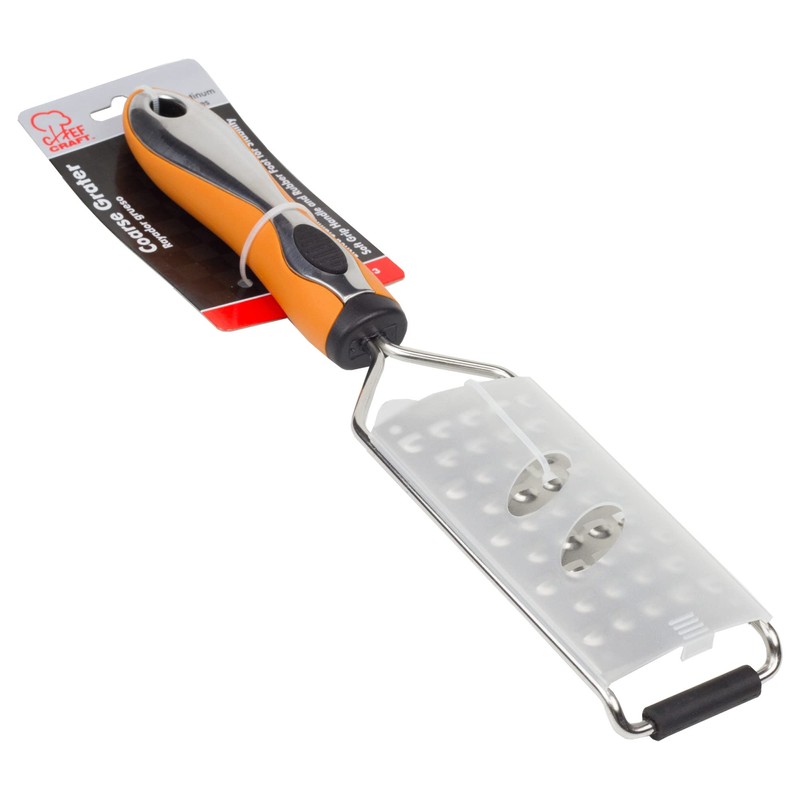 Chef Craft Handheld Soft Grip Coarse Grater, 11.5 inch, Stainless