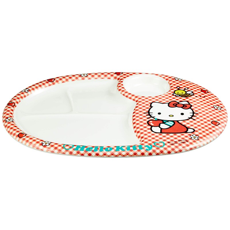 Daiwa (Two Japanese) melamine Kids Dinnerware "New Kitty" Lunch Plates,
