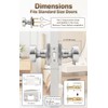Probrico Privacy Door Knobs Interior 6 Pack, Satin Nickel Door