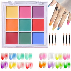 9 Color Pastel Chrome Nail Powder Set - Gradient Pigment Palette for Ombre Nail Art Designs - Smooth Ultra-Fine Texture Long Lasting Metallic Shine DIY Manicure for Women at Home
