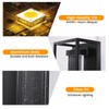 16 Inch Modern Outdoor Wall Sconce, Matte Black Waterproof Exterior