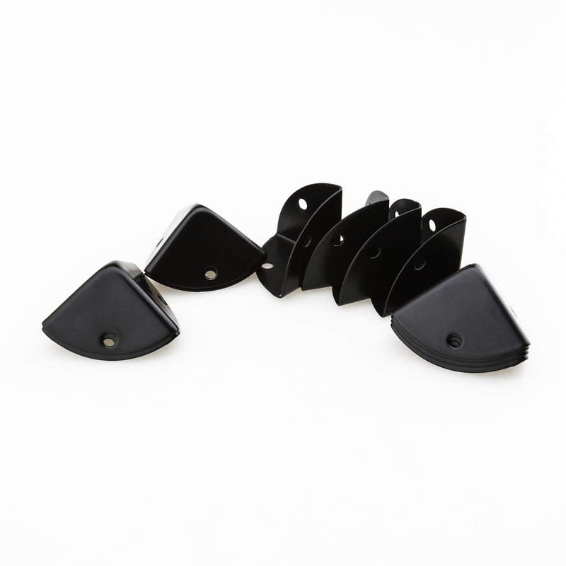 Create idea 12 x Black Corner Braces Decorative Protectors for