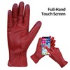 MGGMOKAY Womens Touchscreen Nappa Lambskin Leather Gloves(100% Cashmere Lining),Red,X-Large