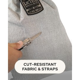 LOCTOTE Flak Sack Sport - Anti Theft Backpack | Cut-Resistant Bag with Locking Strap, Lock and Waterproof Coating | Men’s and Women’s Travel Backpack | Safe Travel Bag | Anti Theft Purse 2.0