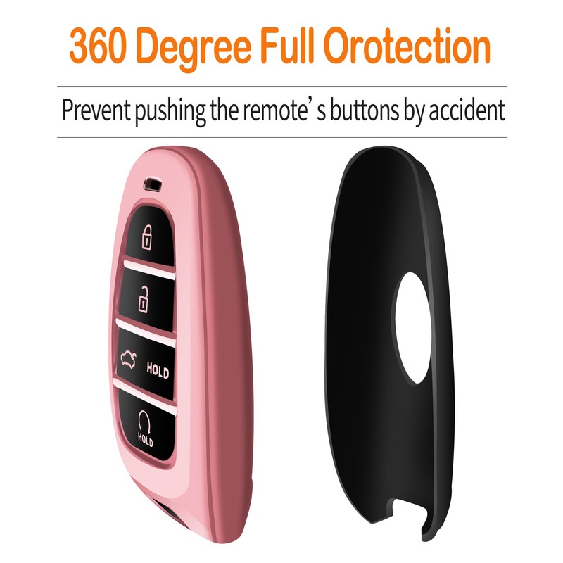 Sindeda for Hyundai Key Fob Cover with Keychain Soft Full