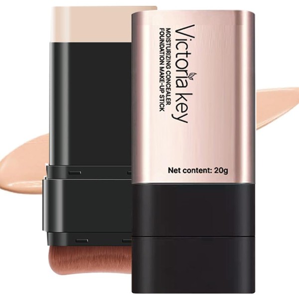 MIRUOKOU (2025 Newest Dual Head Design) Foundation Stick with Brush,