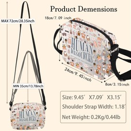 WCGXKO Hr Squad Gift Human Resources Crossbody Bag Hr Manager Gift Coworker Merch (Human Resource Cro-s CA)