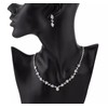 Kara Nicole Sparkling Silver Wedding Bridal Crystal Diamante Rhinestone Necklace