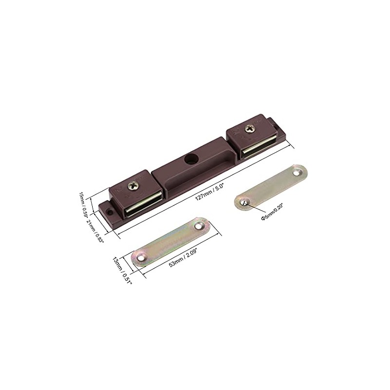 sourcing map Double Magnetic Latches Catch for Furniture Cabinet Door