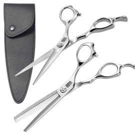 SHUNSRSW Men's Hair Thinning Scissors 7" Hair Thinning Scissors Hairdressing Scissors 440C Steel (Fashion Flat Cut)