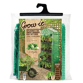 Grow It 08754 45 x 59 x 145 cm Replacement 4-Tier Compact Grow House Heavy Duty Cover - Green