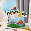 42Pcs Green Tractor Cupcake Toppers Farm Tractor Truck Card, Dessert