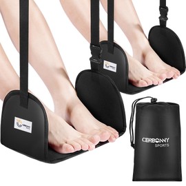 2-Pack Airplane Foot Rest - Portable and Adjustable Airplane Foot Hammock for Plane Travel to Relaxing Your Feet - Office Footrests