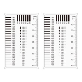 Crack Width Ruler, Crack Monitor, Set of 2, Expert Scale Ruler and Crack Width Gauge Set, Ruler for Appraisers, Car Valuators and Craftsmen