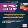 Rutland High Temp Silicone Sealant - Heat Resistant Adhesive
