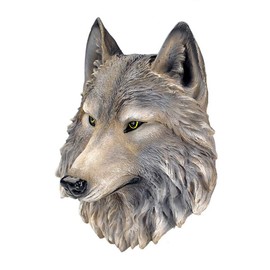 Wenwan Animal Head Wall Decoration, Decorative Sculpture, Wolf
