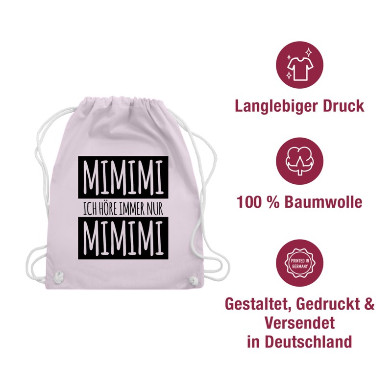 Shirtracer - Gym Bag Backpack - Sayings Statement - Ich