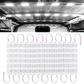 Linkstyle 12V 90 LEDs Van Interior Light, Waterproof Ceiling Dome Lamp, for Van RV Trailer Boat Bus (15 Modules, White)