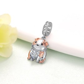 CVRAVO Guinea Pig Gifts 925 Sterling Silver Guinea Pig Charm Cute Animal Jewelry Gifts for Women