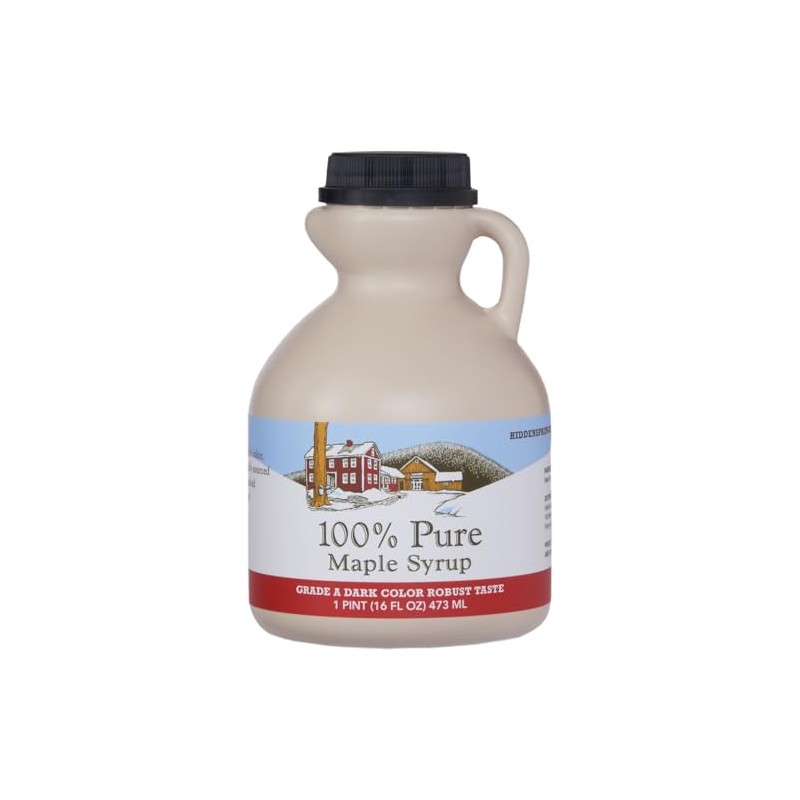Hidden Springs Maple Dark Pint 100% Pure Maple Syrup USA/CAN,