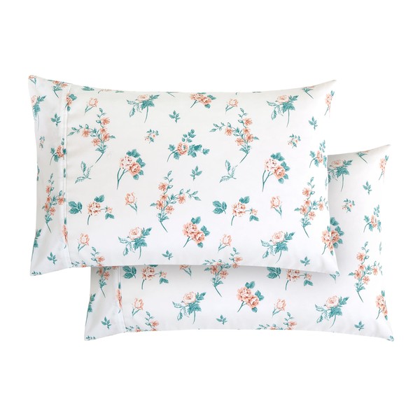 Elegant Comfort Ultra Soft Set of 2 Floral Print Pillowcases