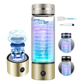 IUHFSIFS Hydrogen Water Bottle【SPE/PEM Electrolysis Technology】3000PPB Hydrogen Water Bottle Generator, 450ML Portable Water Lonizer,Improve Water in 3 Minutes for Travel Office
