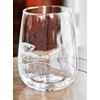 HullSpeed Designs Redfish Engraved Stemless Wine Glasses (Set of 2)