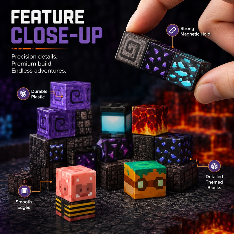 100-Piece Magnetic Building Blocks for Creative STEM Play – Cave