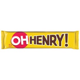 Oh Henry! 6-Pack of Full Size Chocolatey Candy Bars, 58g/2.05 oz each, Crunchy Peanuts, Chewy Fudge, Creamy Caramel, Covered in a Chocolatey Coating, Imported from Canada