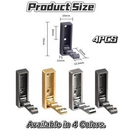 LALOCAPEYO 4-Pack Foldable Heavy-Duty Zinc Alloy Wall Hooks, Space-Saving Retractable Organizer for Bathroom,Closet,Garage & Pool,Hanger Suitable for Coats,Towels,Backpacks,and Keys (Black)