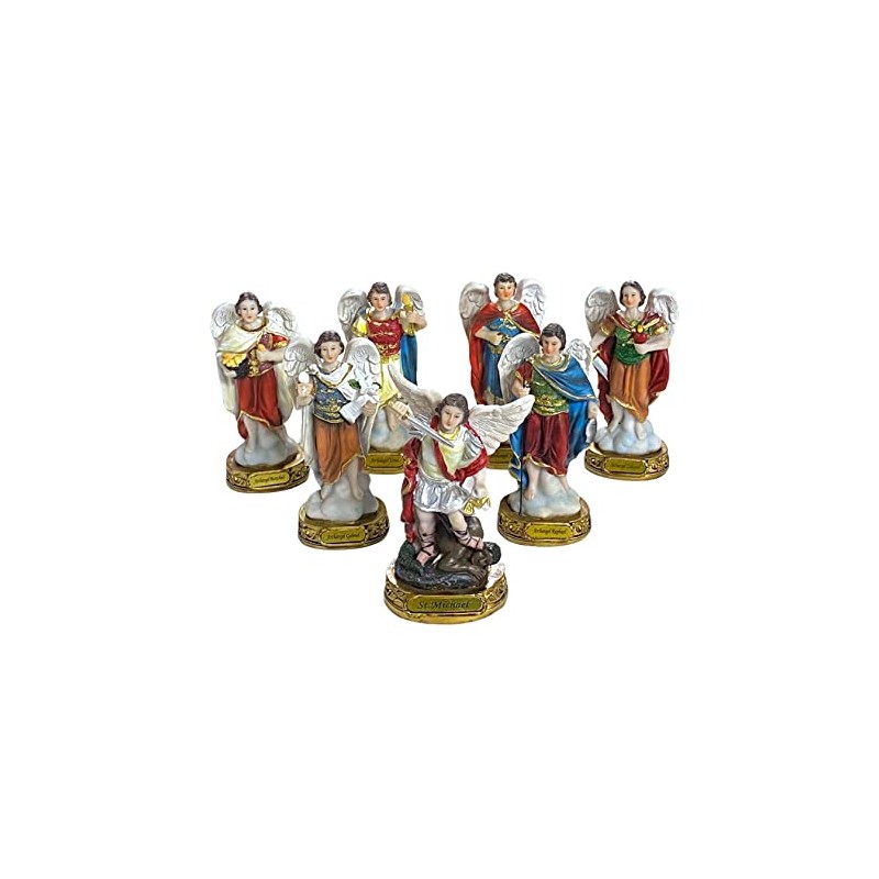 7 Archangels Statues Figure 5 Inch Siete Arcangeles Complete Full