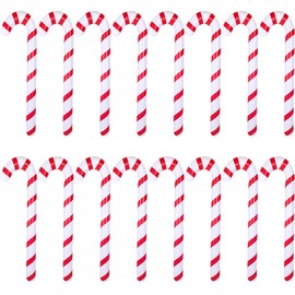 Haconba 16 Pcs Christmas Inflatable Candy Canes Blow up Candy Canes Stick Balloons for Indoor and outdoor Christmas Decorations