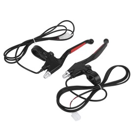 1Pair Electric Bicycle Ebike Metal Handle Brake Lever Replacement Accessory Black