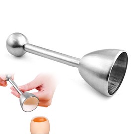 Stainless Steel Egg Shell Opener and Egg Peeler, Stainless Steel Egg Topper and Boiled Egg Peeler