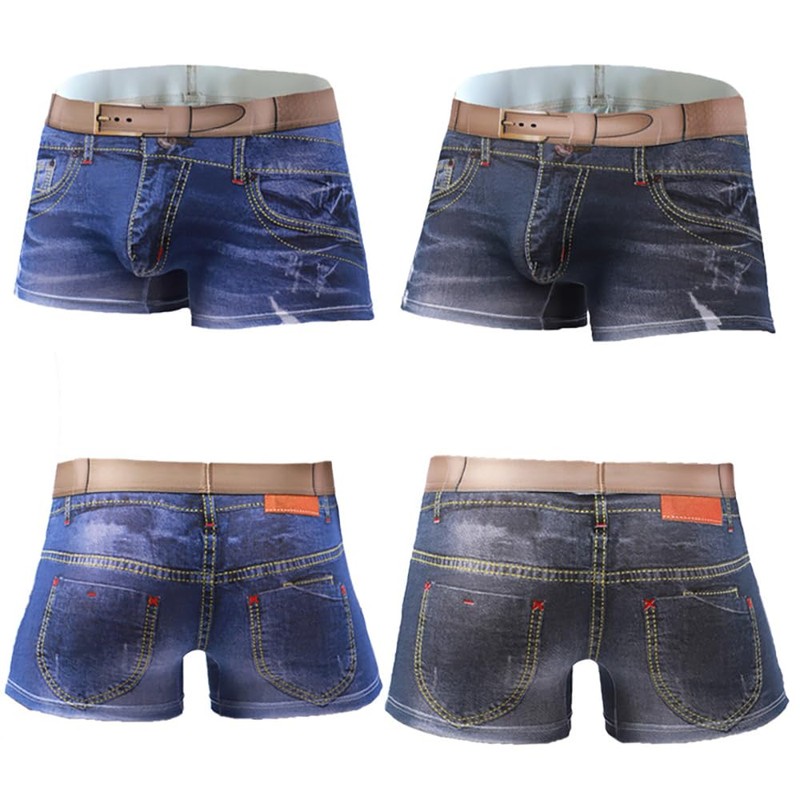 Golirsteca - Calzoncillos tipo calzones de algodón 3D para hombre,