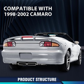 PIT66 NEW LED Third Brake Light 3rd Brake Compatible with Chevy Camaro SS 5.7L V8 1998 1999 2000 2001 2002