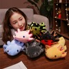 Yellow Axolotl Pillow Decorative Throw Pillow for Bedtime Couch Decor