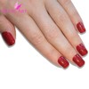 Falsche Nägel Bling Art Rot Gelnägel 24 Squoval Kunstnägel Mittel