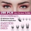 UILULU Lash Clusters Kit 168 Individual Clusters False Eyelashes, DIY