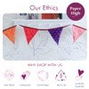 Recycled Sari Bunting Small with 10 Small Flags 210 cm