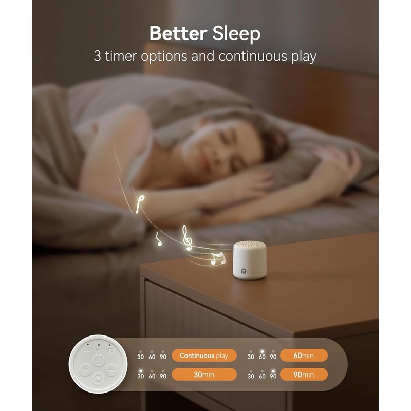 Dreamegg Portable White Noise Machine - Travel Sound Machine for