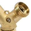 Dapetz ® 3/4" Solid Brass Double Tap Adaptor Brass 2