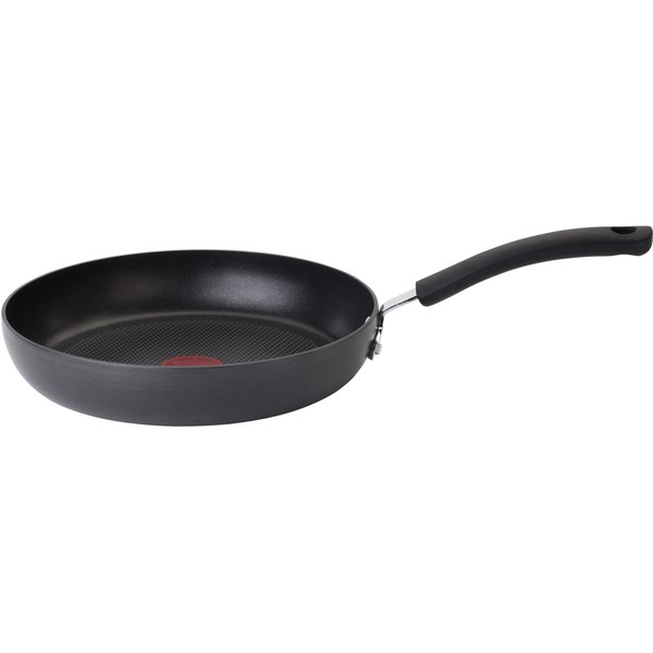 T-fal E76505 Ultimate Hard Anodized Scratch Resistant Titanium Nonstick Thermo-Spot Heat Indicator Anti-Warp Base Dishwasher Safe Oven Safe PFOA Free Saute / Fry Pan Cookware, 10-Inch, Black