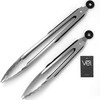 Vel. Premium Kitchen Tongs Set Non-Slip - Pack of 2