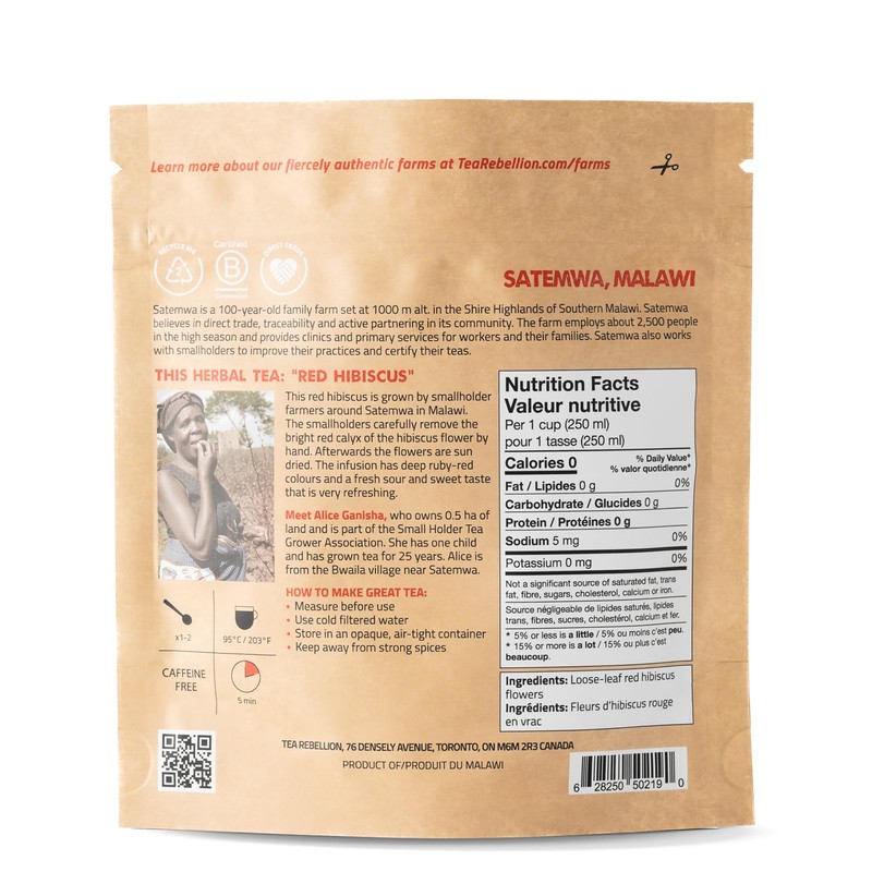 Tea Rebellion | Handpicked Red Hibiscus Herbal Tea | Fair